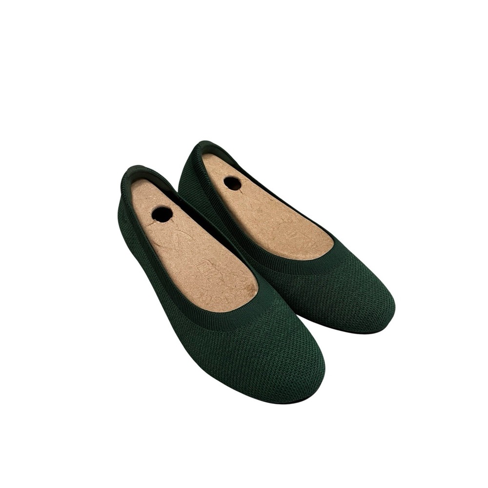 Vivaia Claire Ballet Flats Size 38.5 Forest Green Round Toe women's 7.5
